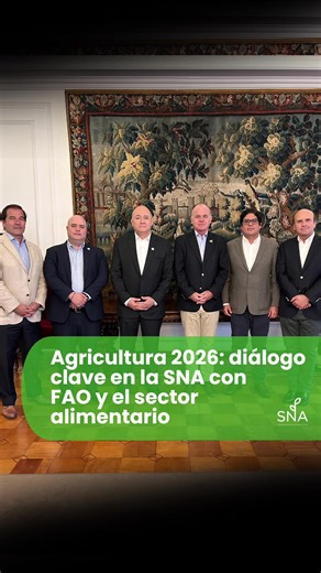 🌱 Iniciamos el primer lunes de 2026 poniendo a la agricultura en el centro del diálogo. En la Sociedad Nacional de Agricultura (SNA) recibimos al subdirector general de la @fao, René Orellana, y al presidente de la Asociación de Alimentos y Bebidas de Chile, Gonzalo Uriarte, para conversar sobre la agricultura regional y nacional. 🌾🇨🇱Durante el encuentro abordamos los avances en sostenibilidad, junto con los principales desafíos y oportunidades que marcarán al sector agrícola y alimentario e