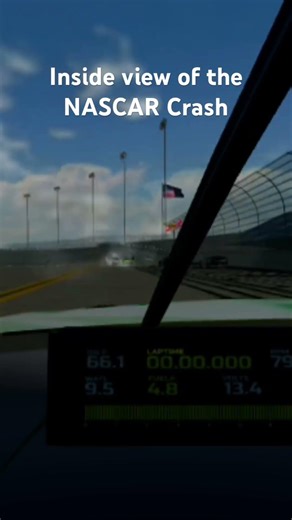 NASCAR crash inside view