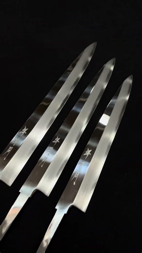 🌙【堺牙月 × 山塚尚剛】銀三鋼 片鏡面 柳刃 24CM.27CM.30CM 🗡️