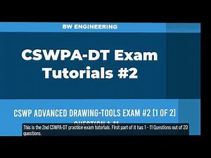 CSWPA-DT(Drawing Tools) Exam Practice #2 | Part-I (11 Question out of 20) | Solidworks Certificate