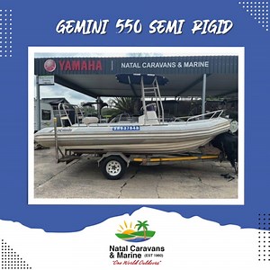 Gemini 550 Semi-rigid: (Boat & trailer only- No motor) Includes: Hydraulic steering, Aliminuim T-TOP, Stainless steel bow rail, Stainless steel rollbar with rod holders, Screen rail, Keelstrip, Full custom boat cover, Galvinised breakneck trailer: With Spare wheel, Roadworthy, Reduced! - R79 000! Delivery available nationwide, Easy finance available, Call Bill Harrison 0824924920 Email: billh@natalcaravans.co.za https://www.leisureboating.co.za/classifieds/gemini-550-semi-rigid/ #OneWorldOutdoor