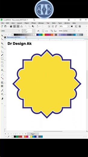 Unique Geometric Badge Design in CorelDRAW | Beginner Friendly Tutorial #shorts #coreldraw