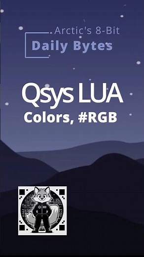 QSC Qsys LUA - color #RGB (in hex!)