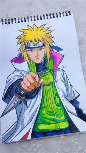Minato Namikaze Drawing ♥️ #anime #naruto #drawing #animedrawing #minato