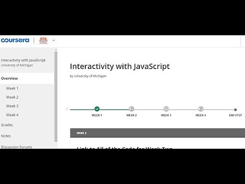 Coursera : Interactivity with JavaScript | Week 2 | Peer Graded Assignment