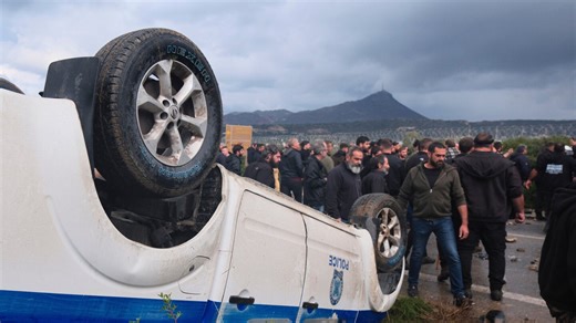 Protesting Greek farmers swarm onto airport tarmac in Crete, forcing halt to flights