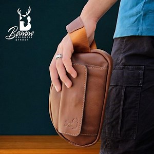 Natural Leather Bag With Mobile Case - Bamm - جوميا مصر