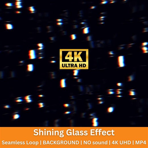 Shining Glass Effect 4K Background | Seamless Loop Animation - Etsy