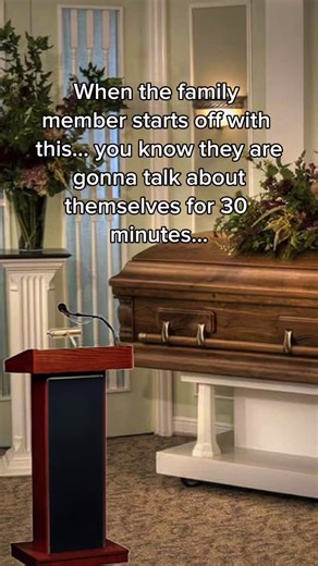 The Funeral Channel on Instagram: "We get their life story instead of the deceased smh #fyp #undertaker #casket #speech"