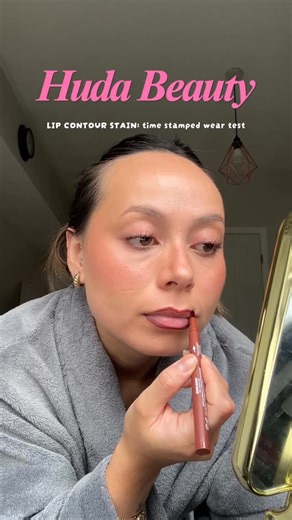 Kimberley 🍒 | Say yes to @hudabeauty 🫡 I did a wear test of the lip stain that people have been loving and I can see why !! No touch ups for over 12... | Instagram