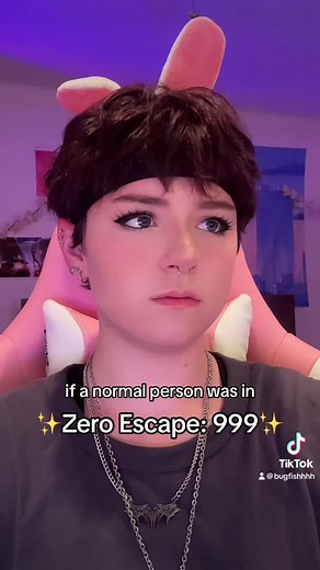 this was hard cuz Junpei is already a normal person in 999 #fyp #theythem #999 #zeroescape #zeroescape999 #ninehoursninepersonsninedoors #videogames #danganronpa #spikechunsoft