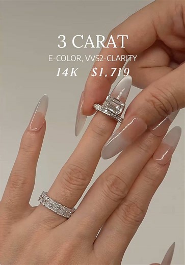 Elegant 3.03 Carat Emerald Cut Diamond Ring