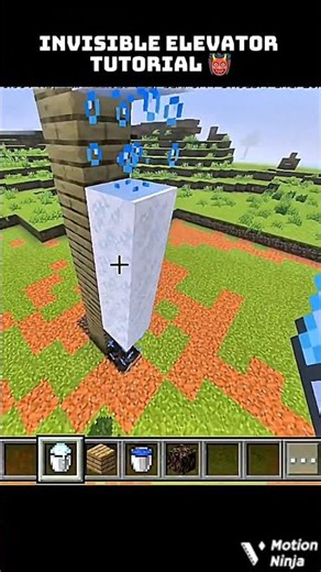 Invisible Elevator Tutorial 👹 Minecraft #shorts #minecraft