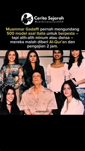 500 Model Cantik Italia Yang Diberi Al-Qur'an oleh Muammar Gaddafi!‼️#shorts