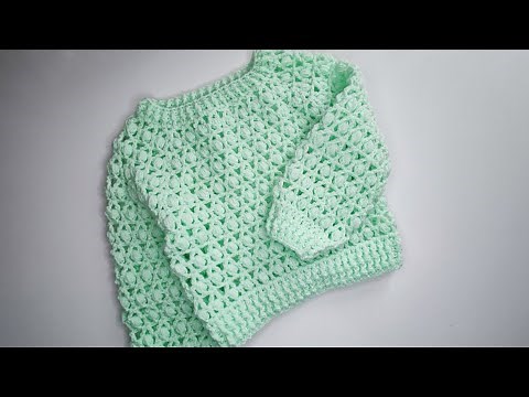 Crochet #74 How to crochet Spring / Summer pullover for girls