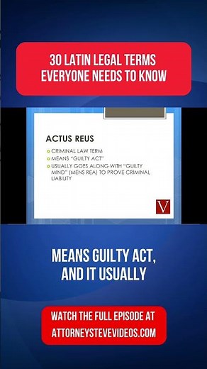30 Latin Legal Terms Everyone Should Know by Attorney Steve®