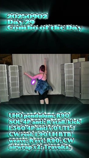 Poi 20250902 Day 29 Combo of the Day #poi #PoiSpinning #PoiDance #FlowArts #PoiTutorial #poiflow