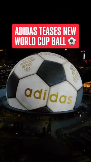 Nice Kicks on Instagram: "adidas took over the Sphere in Las Vegas to showcase the iconic World Cup soccer balls of the past and tease the official match ball of 2026 ⚽️"