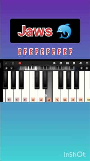✨✨Jaws 🐬 Piano Tutorial #viral #viralreels #viralvideo #viralshorts #video #shorts #views