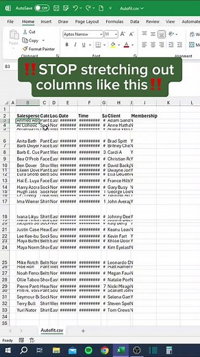 17K views · 139 reactions | Autofit CSV #exceltipsandtricks #exceltraining #exceltutorial #Excel LEARN MORE Excel Formulas Help page(MIS) Excel Solutions (Official) This Is Brainy | LEARN MORE | Facebook
