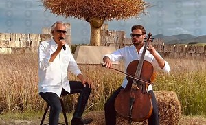 Andrea Bocelli And Cellist Hauser Perform A Stunning Duet In New York Times Square