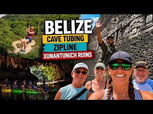 The ULTIMATE Belize Adventure Day: Xunantunich Maya Ruins, Cave tubing at Jaguar Paw and Ziplines 🇧🇿