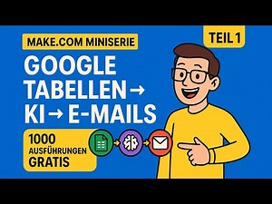 Make.com Tutorial (Teil 1): Google Tabellen → KI → E-Mails – dein erstes Szenario