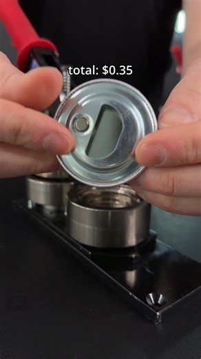 Custom bottle opener made with MPRO 2.25" Manual Press This machine is perfect for keychains, bottle openers, magnets, pins and mirrors | MPRO