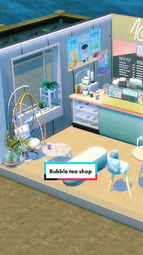 Building a Bubble Tea Shop in The Sims 4