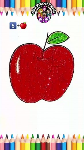 Easy Apple Drawing Tutorial for Kids | Creative DIY Craft Ideas