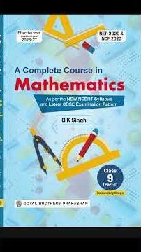 Class 9 Maths Book 2026-27 PDF Download | CBSE Latest Book Out #viral #education #maths