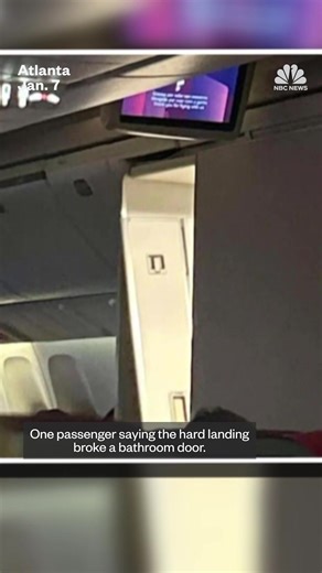 Video shows the aftermath of a plane tire that exploded while making a runway landing at the Atlanta airport. | NBC News