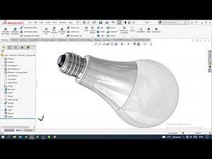solidworks tutorial for beginners : how to make threads on lamps in solidworks