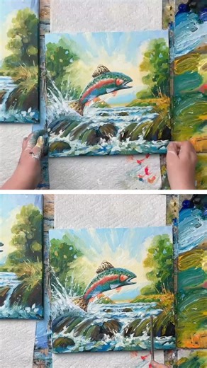 This one was such a joy to paint 🌈 The Rainbow Trout came to life using the Alla Prima technique “Alla prima” is an Italian phrase that translates to “at first attempt” or “at once.” In painting, it refers to a technique where the artist completes a painting in one session, applying wet paint directly onto wet paint without waiting for layers to dry. 🎨 Think wet paint, expressive strokes, and lots of colour! 🖌️ This exclusive Subscriber’s Choice tutorial was hand-picked by our KIC Academy mem