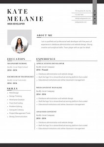 Modern Web Developer Resume Template | Editable Canva & Word CV | Tech IT Professional Resume | Minimalist Digital Download - Etsy Australia