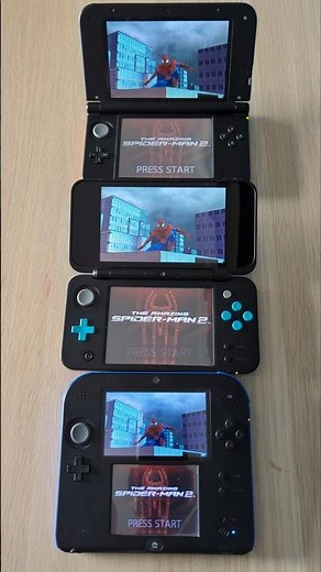 The Amazing Spiderman 2- Nintendo 3DS XL vs New 2DS XL vs 2DS Speed Comparison