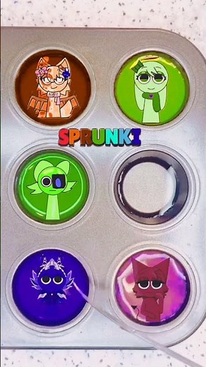 “Magic Color Mix 🌿💜 Brown + Green + Purple | Sprunki Art #shorts”