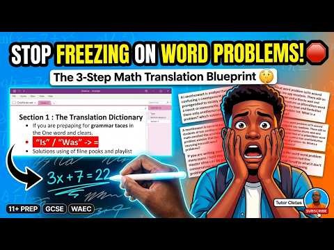 How to Form and Solve Equations from Word Problems | 11+ | GCSE | WAEC 2026
