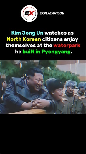 Kim Jong Un Watches North Koreans Enjoy a Water Park #shorts