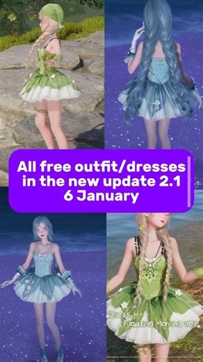New free outfit and dress in the 2.1 Update on 6 January 🤩