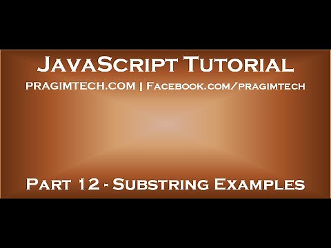 JavaScript substring example