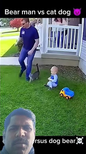 #roshninandi bear man versus dog cat😈Ghost😱#shorts #cat#dog#shortsfeed #lion #lionattack #ytshorts