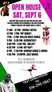 Text Open House to 516-295-1867 to enjoy a full day of $10 trial classes or pay $30 for the full day. | Layla's Dance & Drum