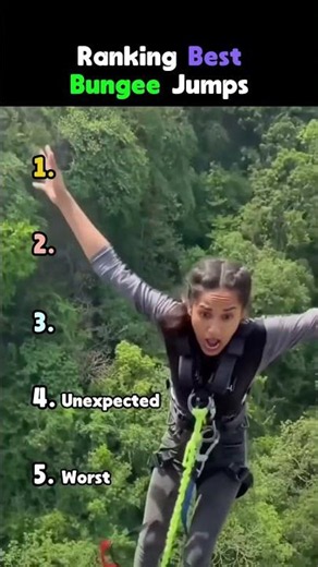 Ranking Best Bungee Jumps 😱#BungeeJump #rankingvidoe #usa