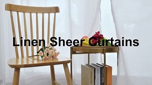 JIUZHEN Charcoal Grey Linen Sheer Curtains 96 inches Long 2 Panels with Tiebacks, Rod Pocket Privacy Light Filtering Textured Semi Sheer Drapes for Living Room/Bedroom，42 x 96 inch