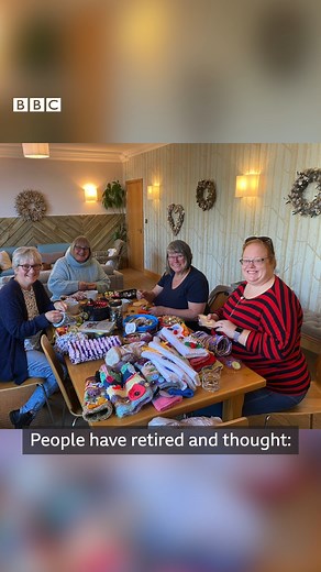 Meet the Hookers and Clickers 🧶 The knitting group that makes twiddlemuffs to help local hospitals and hospices ❤️ Read more here: http://bit.ly/3RzUC66 | BBC Yorkshire