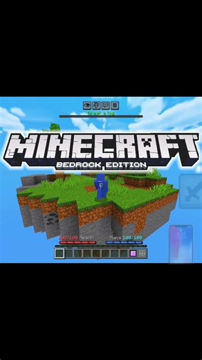 I Tried A Bedrock Hypixel Skyblock 🎉❤️ #minecraft #shorts #hypixel #minecraftskyblock #mcpe