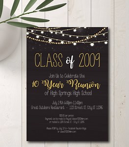 High School Reunion Invitation Template, College Reunion, Chalkboard Style, Printable Invitation, Easy to Use Template, Edit Yourself - Etsy
