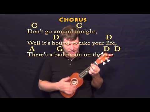 Bad Moon Rising (CCR) Ukulele Cover Lesson with Chords and Lyrics