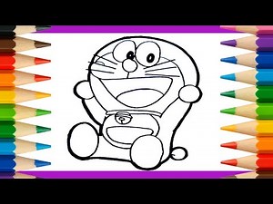 How to Draw Doraemon Step by Step | Easy Cartoon Drawing for Kids | Cute Doraemon Drawing Tutorial